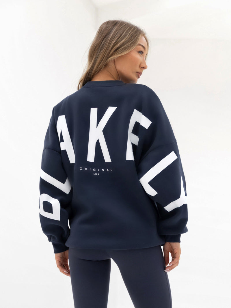 Isabel Oversized Jumper - Mitternachtsblau