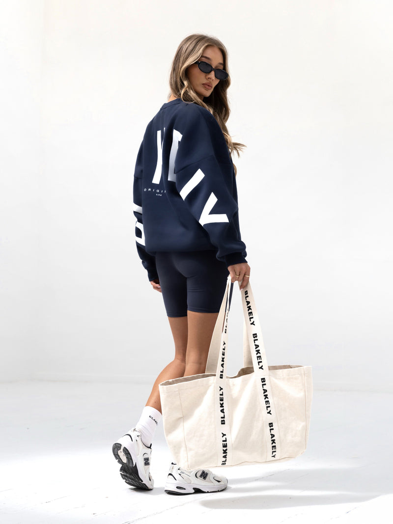 Isabel Oversized Jumper - Mitternachtsblau