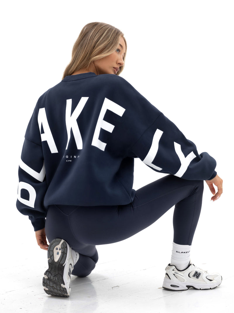 Isabel Oversized Jumper - Mitternachtsblau
