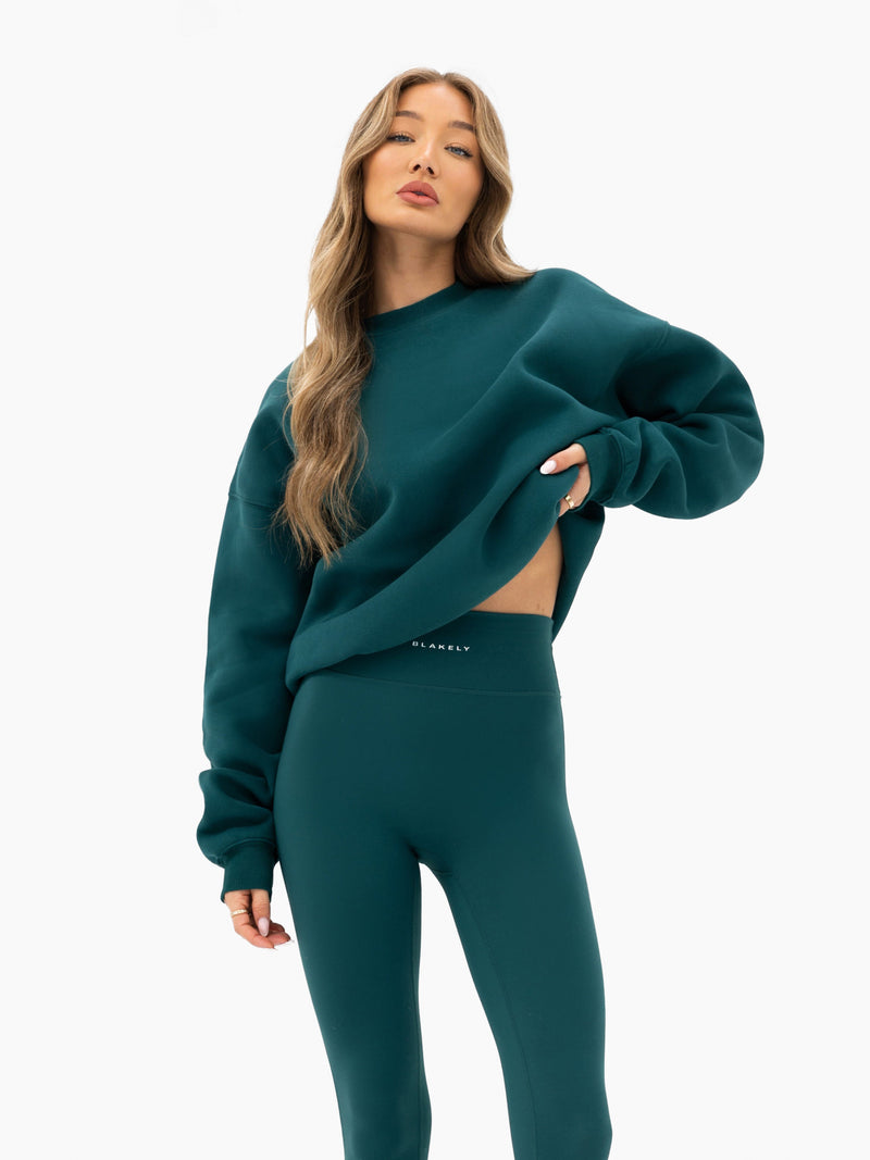 Thea Oversized Jumper - Deep Green