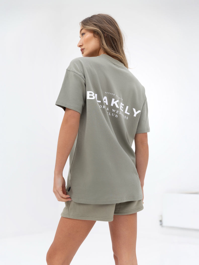 Active Studios T-Shirt & Jogger Shorts Set - Safari Green