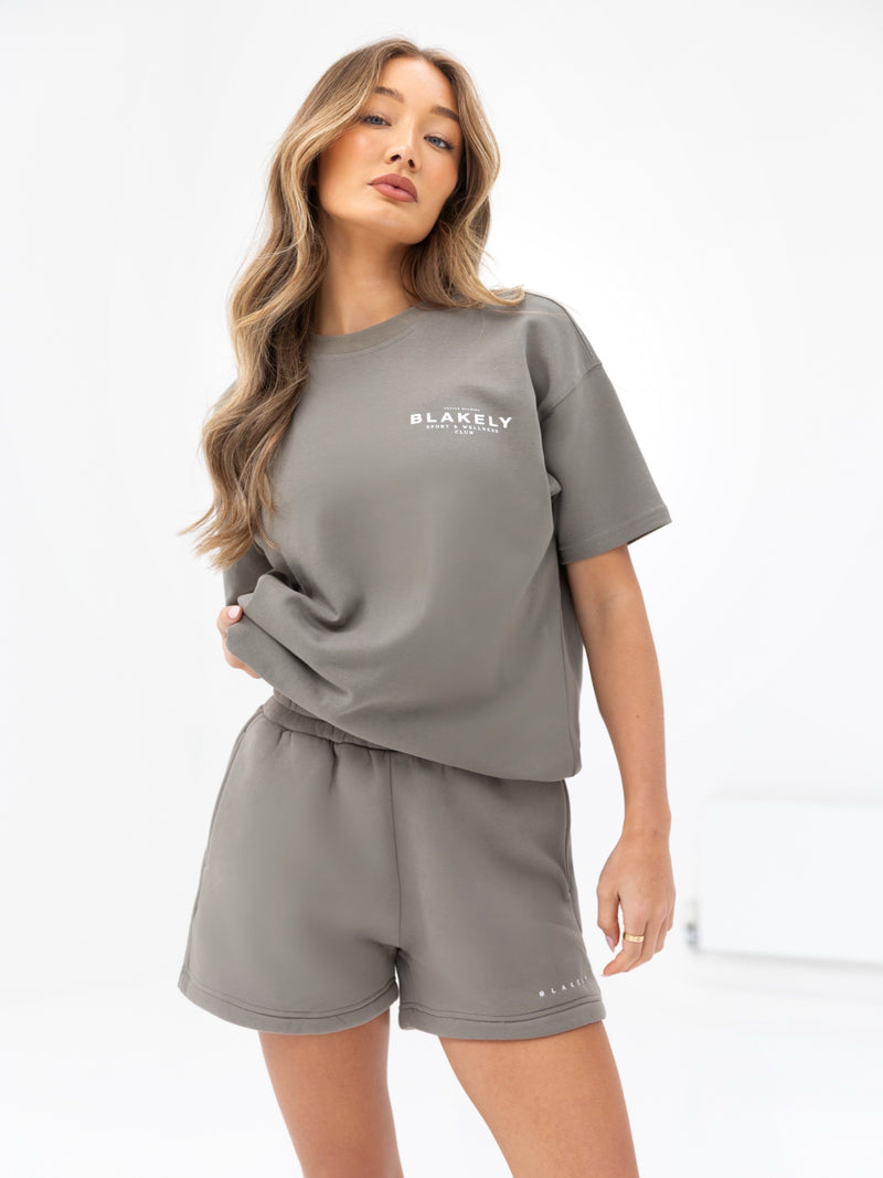 Active Studios T-Shirt & Jogger Shorts Set - Safari Green