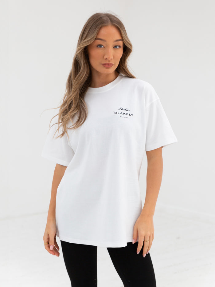 Italia Oversized T-Shirt - Flat White