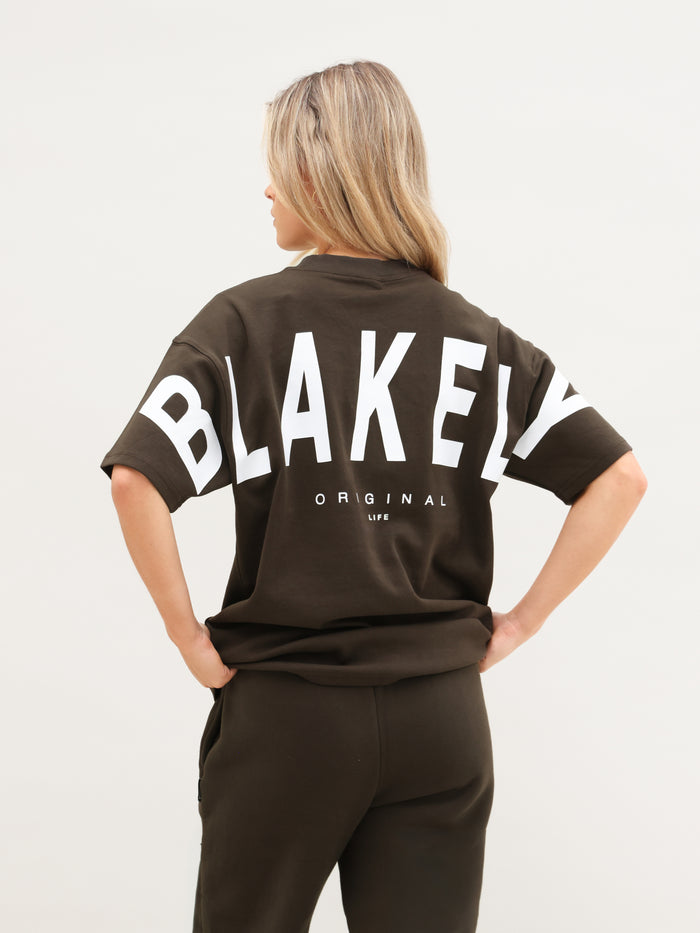 Isabel Oversized T-Shirt - Dunkelbraun