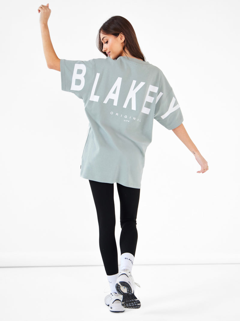 Isabel Oversized T-Shirt - Mineralblau