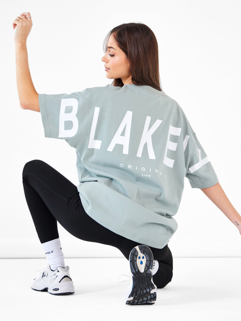 Isabel Oversized T-Shirt - Mineralblau