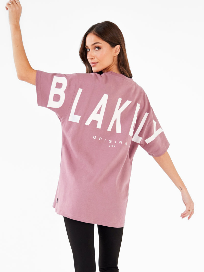 Isabel Oversized T-Shirt - Dunkle Rose