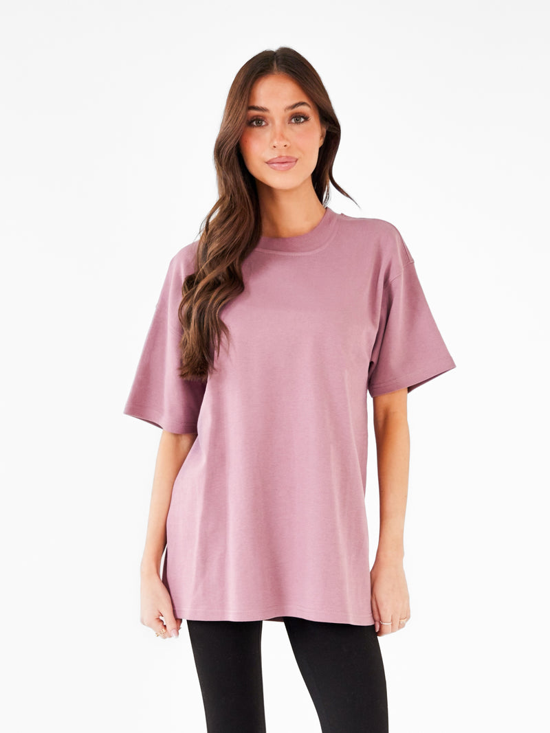 Isabel Oversized T-Shirt - Dunkle Rose