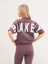 Isabel Oversized T-Shirt - Gewassen Pruim