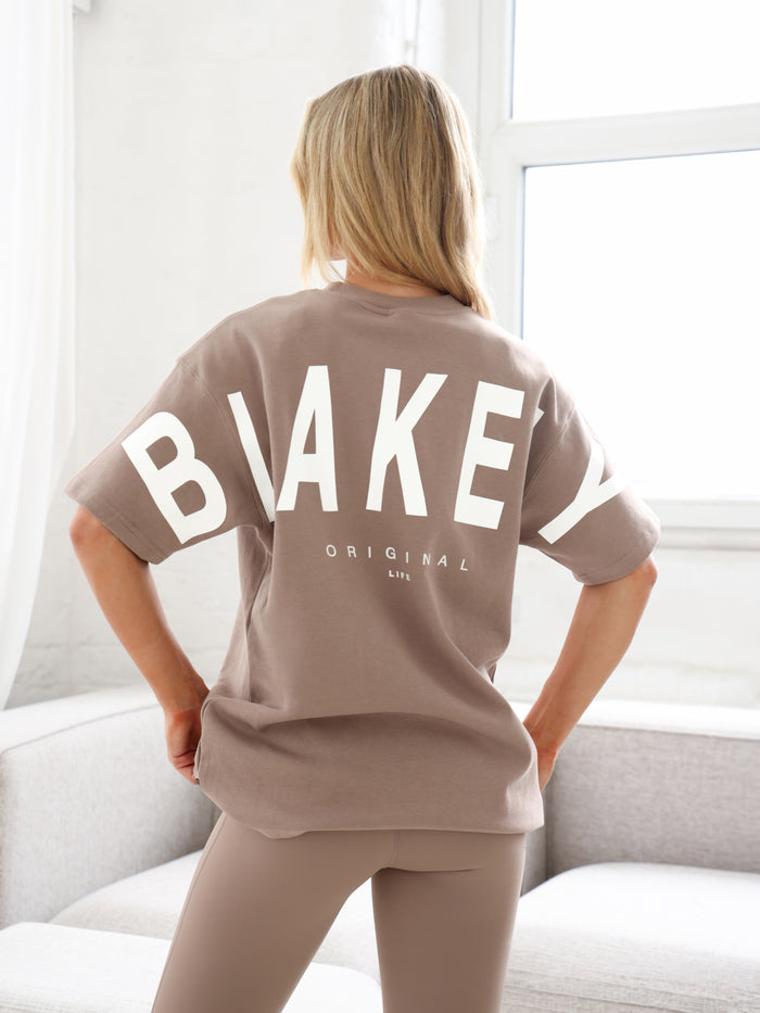 Isabel Oversized T-Shirt - Sanftes Braun