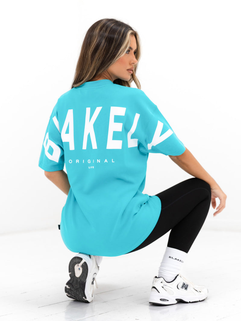 Isabel Oversized T-Shirt - Aqua