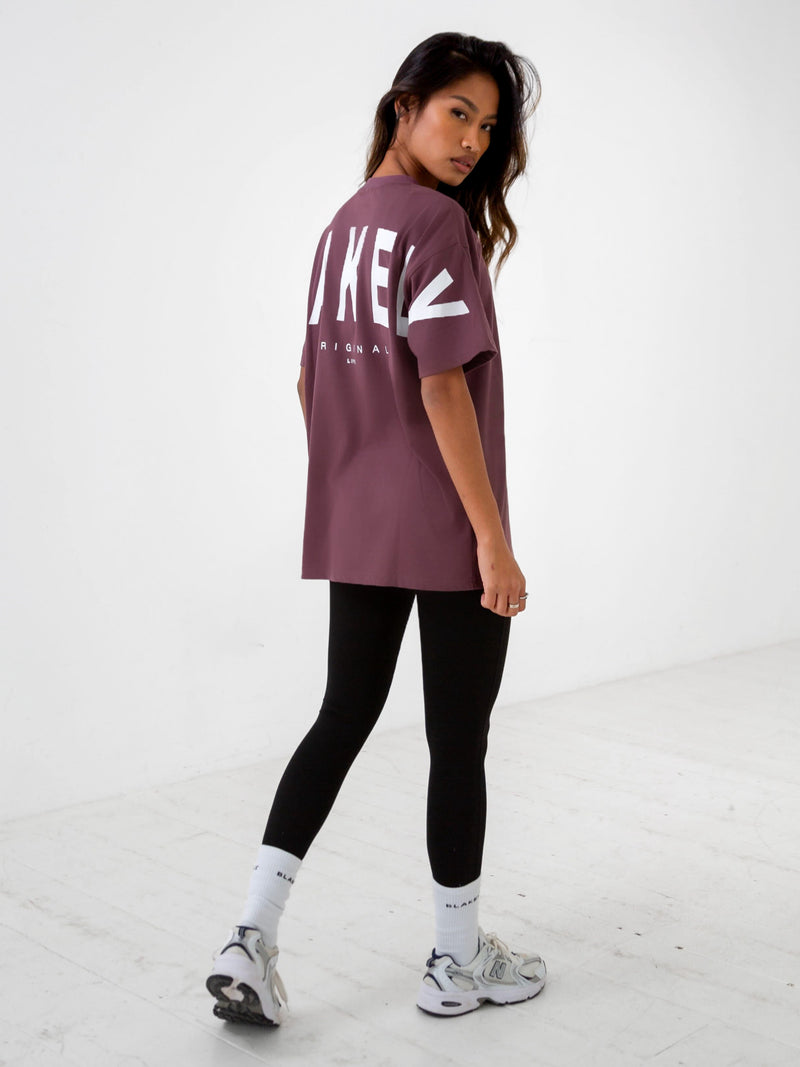 Isabel Oversized T-Shirt - Burgundy