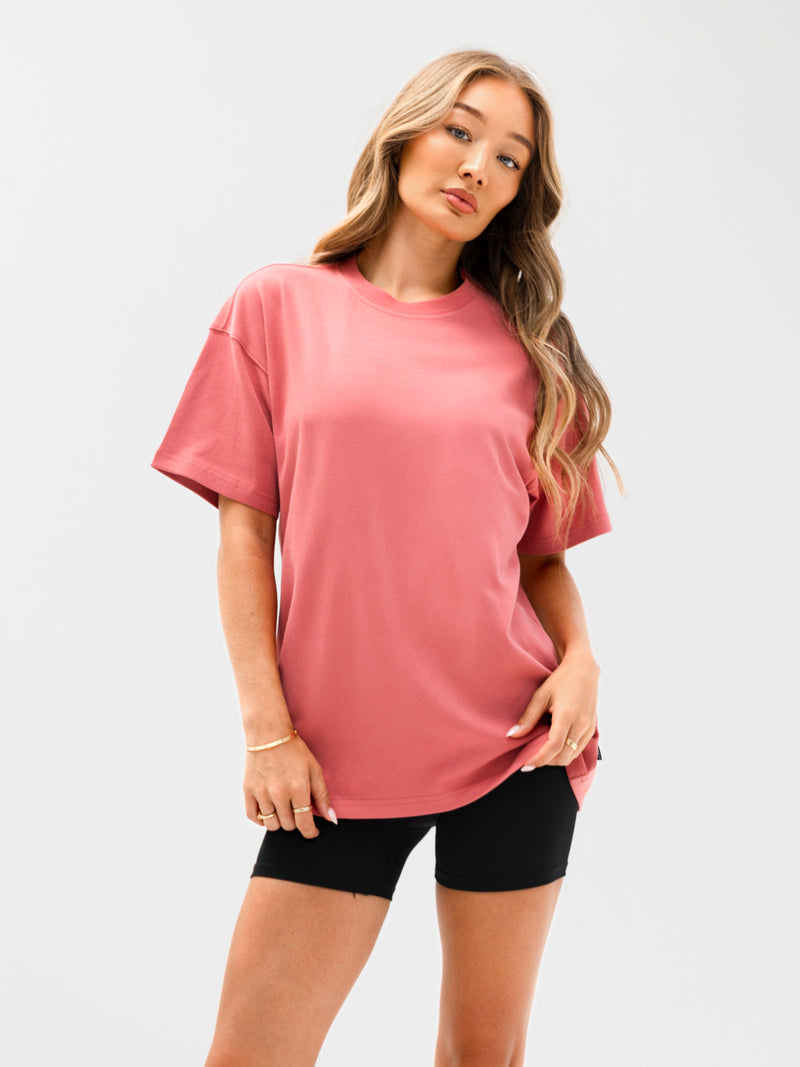 Isabel Oversized T-Shirt - Sonnenaufgang Koralle