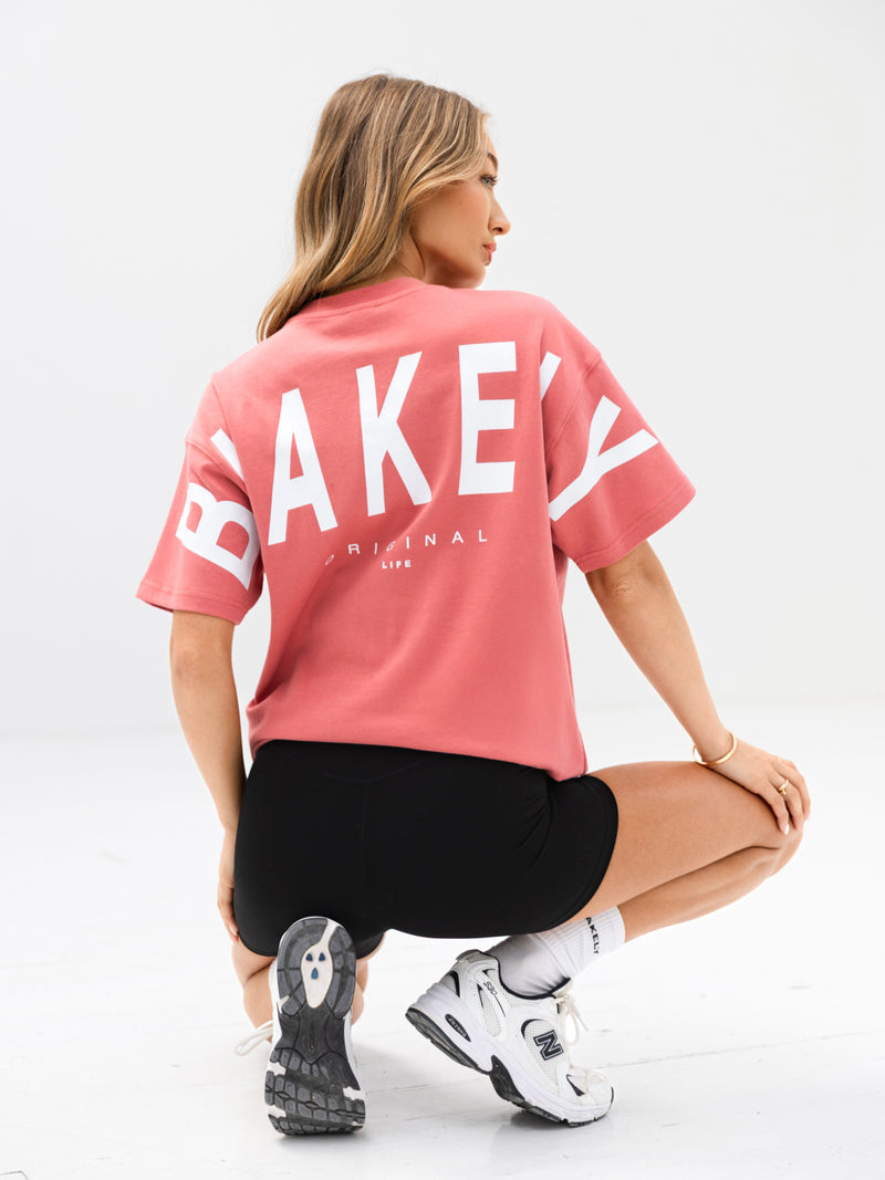 Isabel Oversized T-Shirt - Sonnenaufgang Koralle