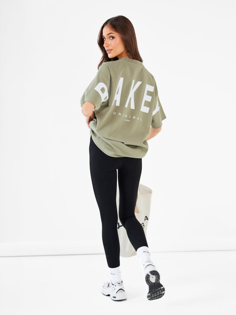 Isabel Oversized T-Shirt - Warm Olive