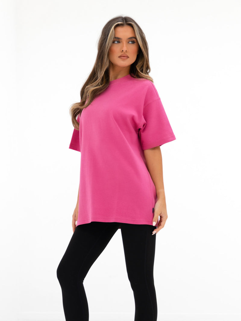Isabel Oversized T-Shirt - Knallrosa