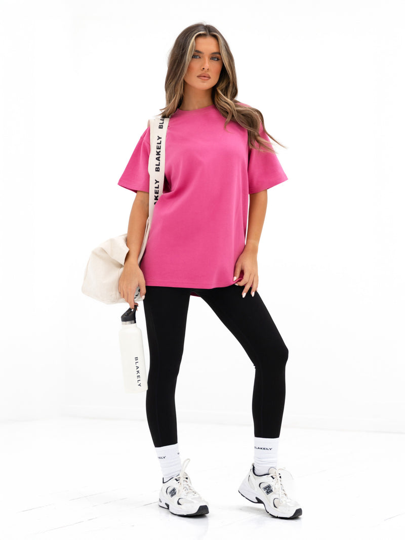 Isabel Oversized T-Shirt - Knallrosa