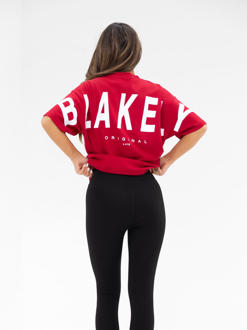 Isabel Oversized T-Shirt - Kirschrot