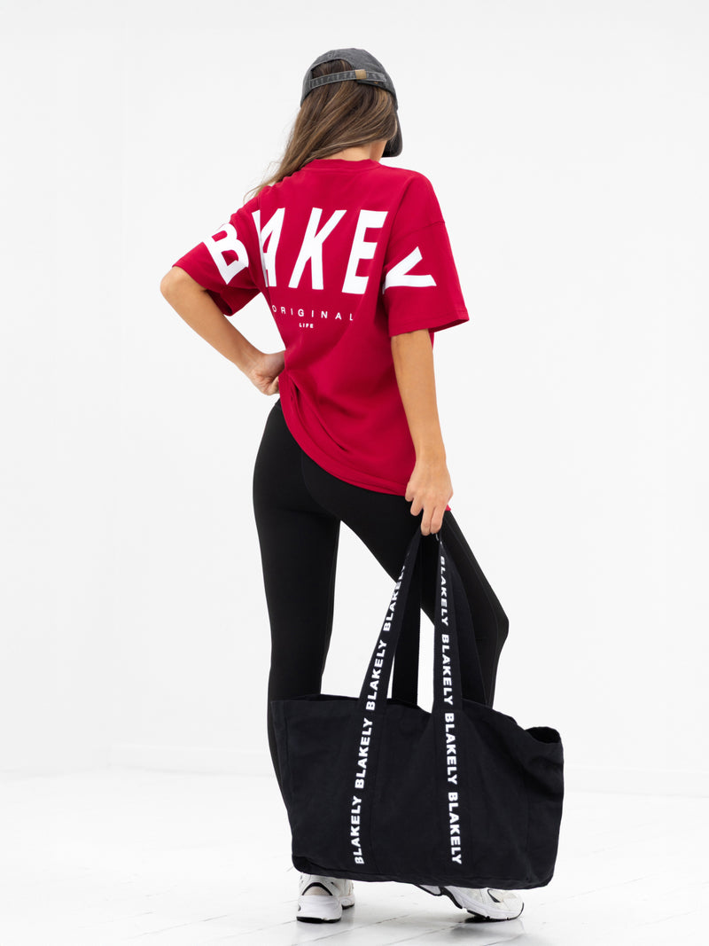 Isabel Oversized T-Shirt - Kirschrot