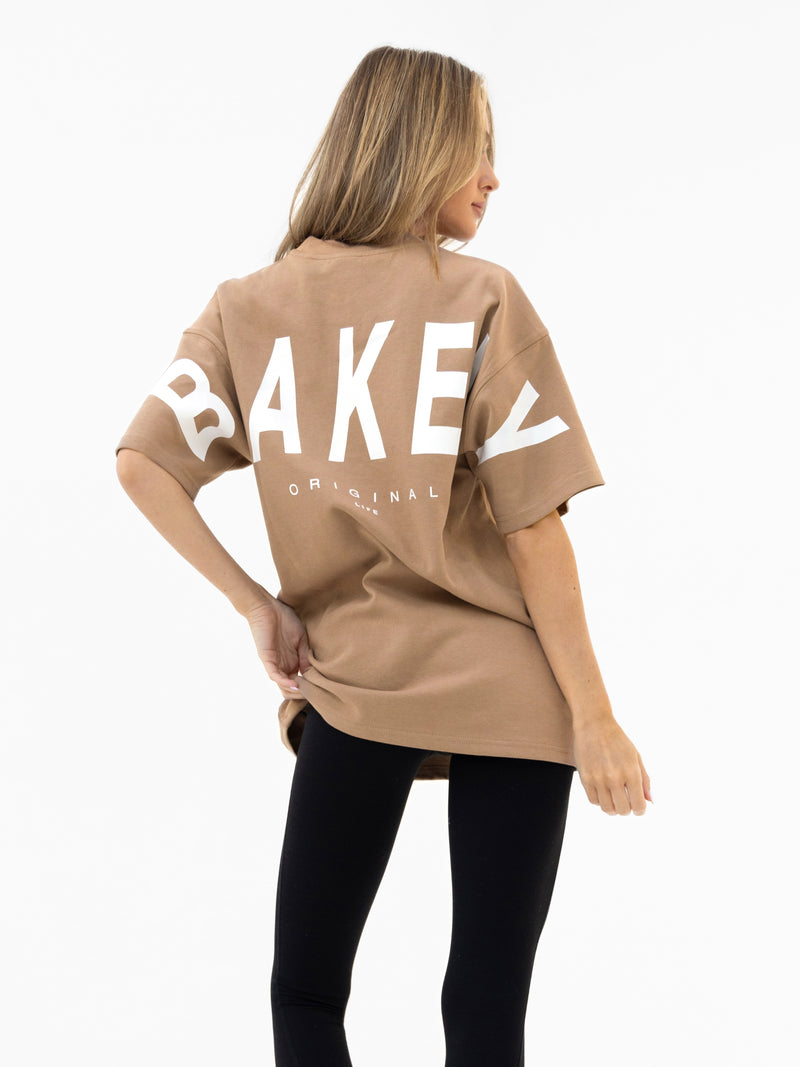 Isabel Oversized T-Shirt - Hellbraun