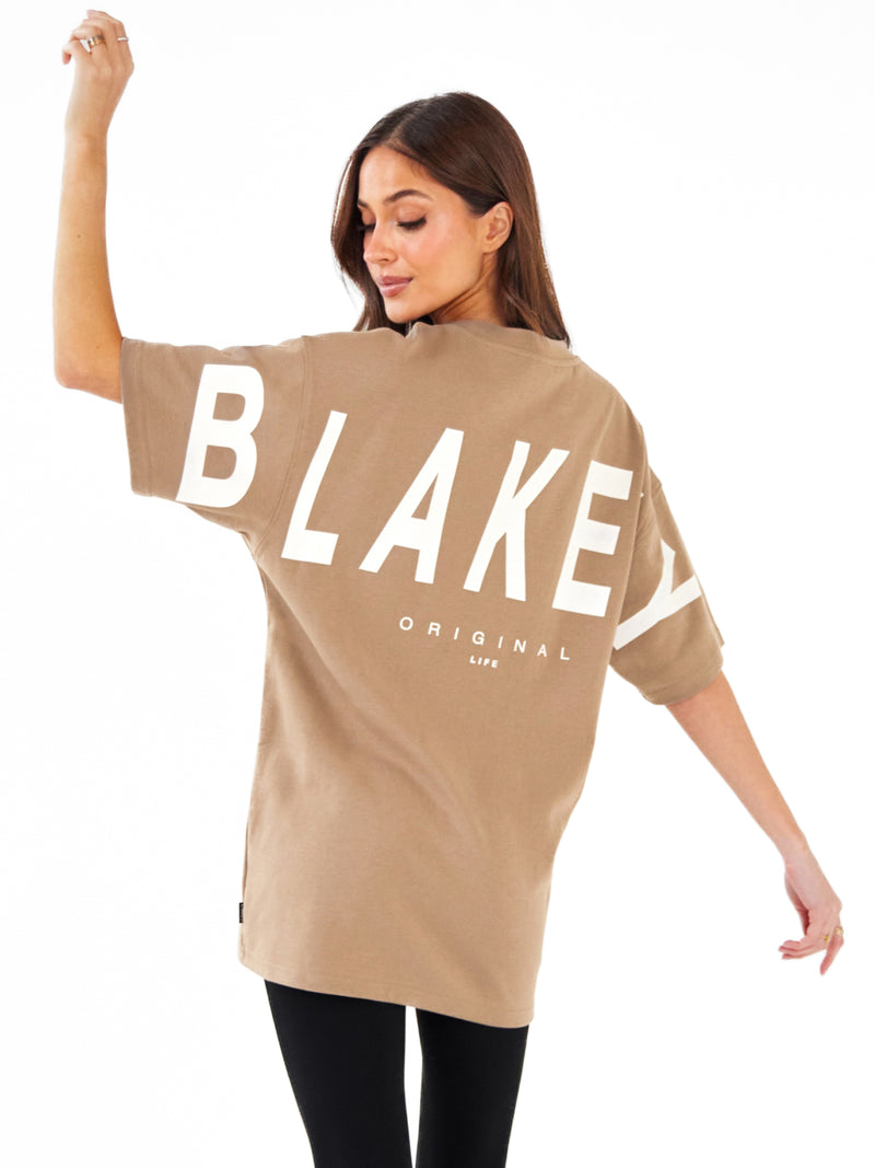 Isabel Oversized T-Shirt - Hellbraun