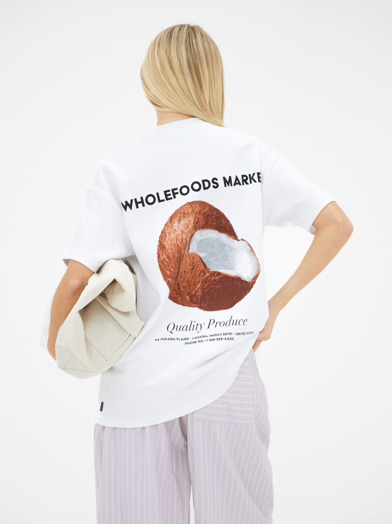 Connie Coconut Oversized T-Shirt - White