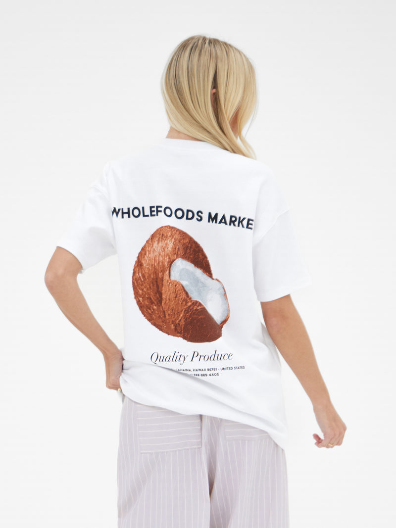 Connie Coconut Oversized T-Shirt - White