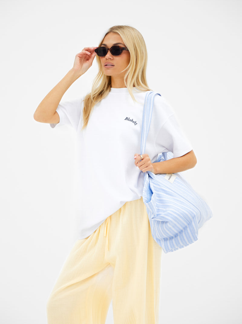 Lia Lemon Oversized T-Shirt - Wit