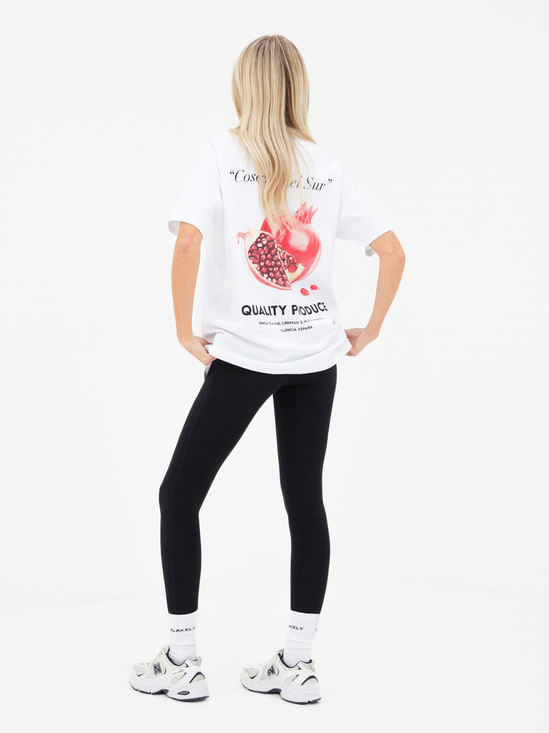 Posy Pomegranate Oversized T-Shirt - White