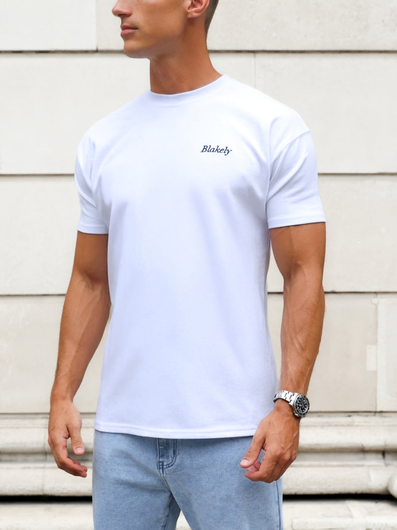 Lemon Print Relaxed T-Shirt - Weiß