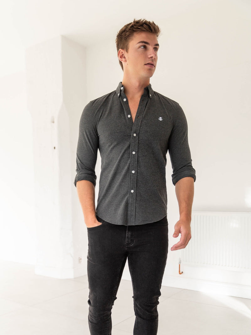 Arlo Soft Stretch Shirt - Charcoal