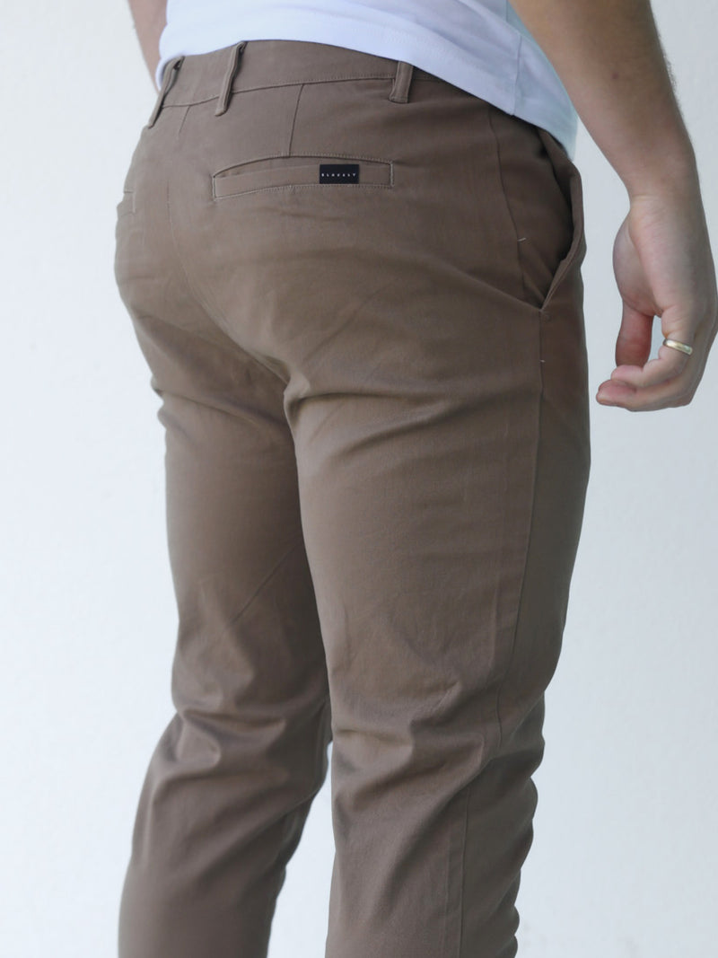 Sloane Stretch Fit Chinos - Brown