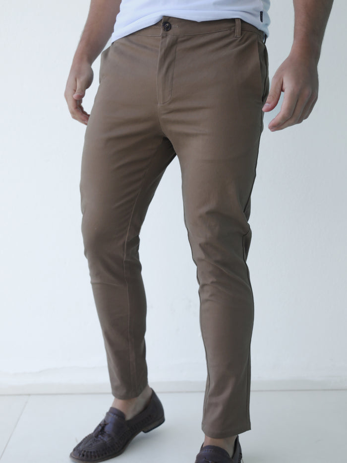 Sloane Stretch Fit Chinos - Brown