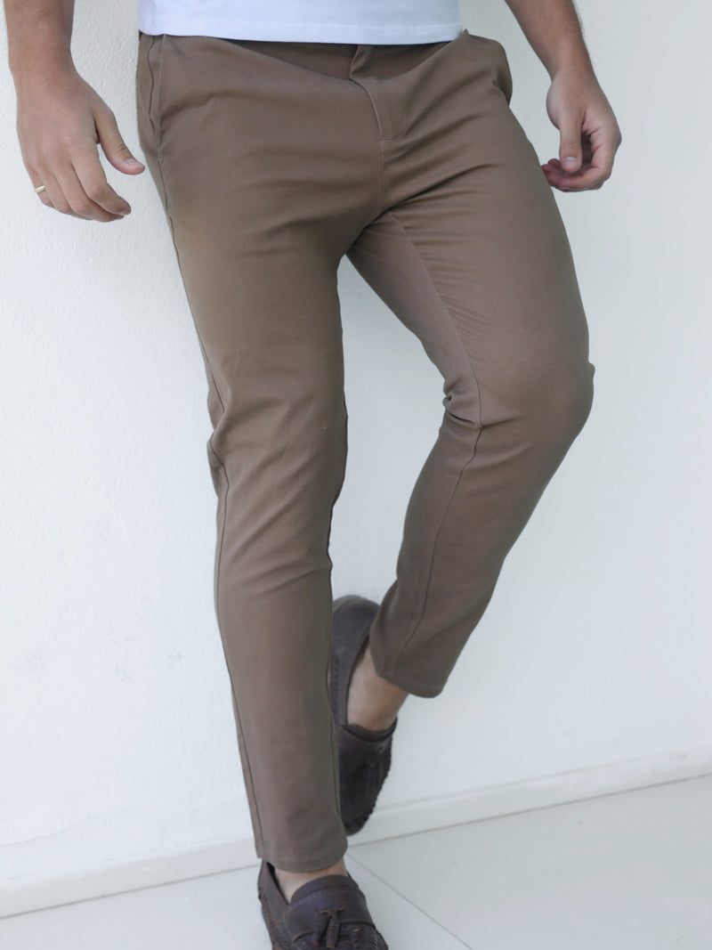 Sloane Stretch Fit Chinos - Brown