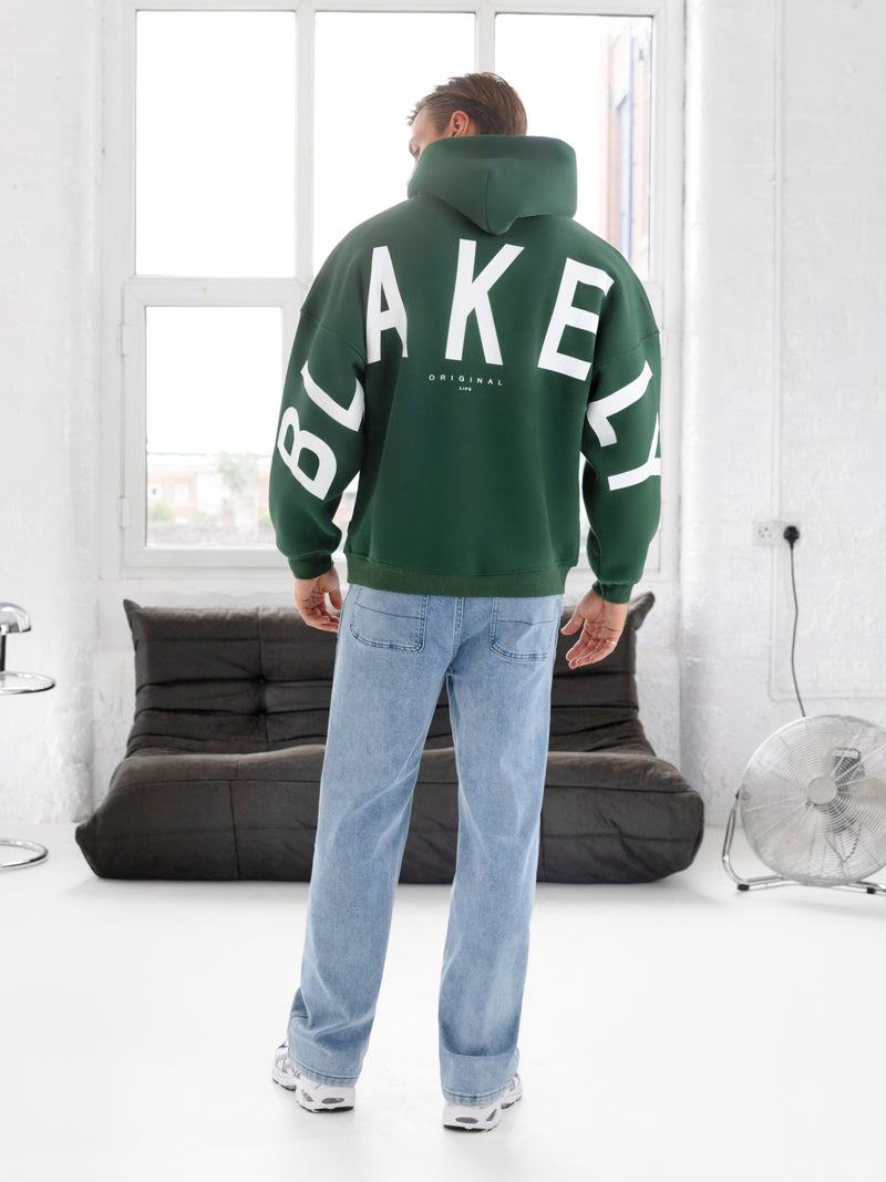 Idris Oversized Hoodie - Forest Green