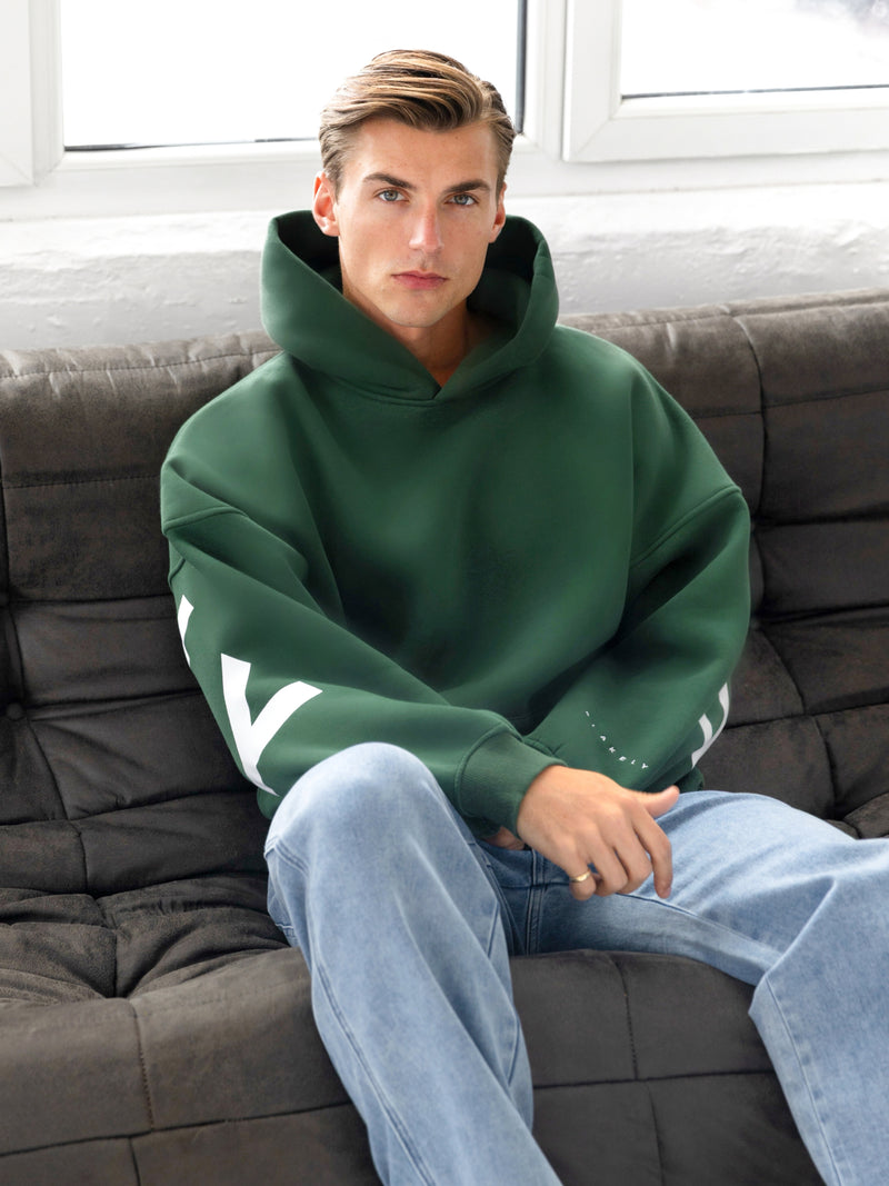 Idris Oversized Hoodie - Forest Green