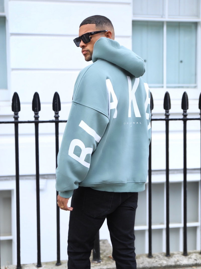 Idris Oversized Hoodie - Sage Green