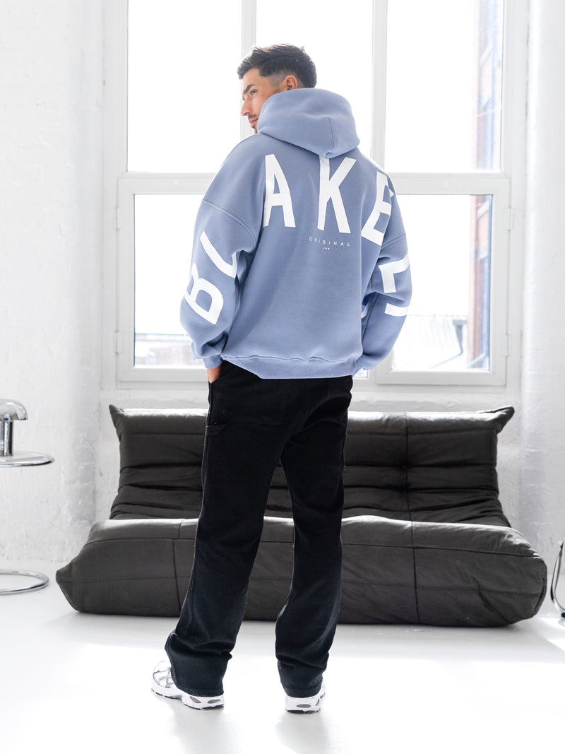 Idris Oversized Hoodie - Bewolkt blauw
