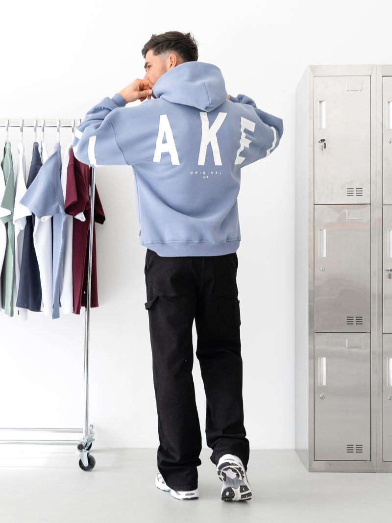 Idris Oversized Hoodie - Bewolkt blauw