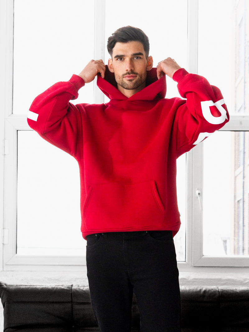 Idris Oversized Hoodie - Rood