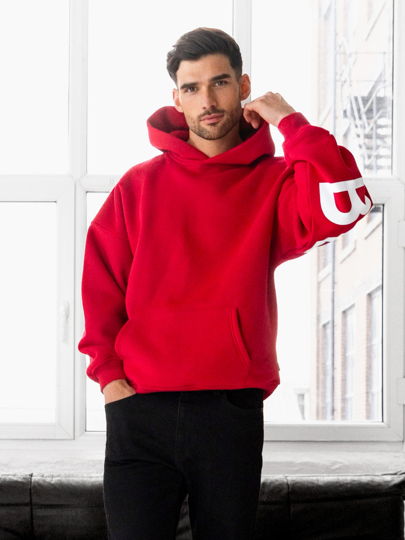 Idris Oversized Hoodie - Rood