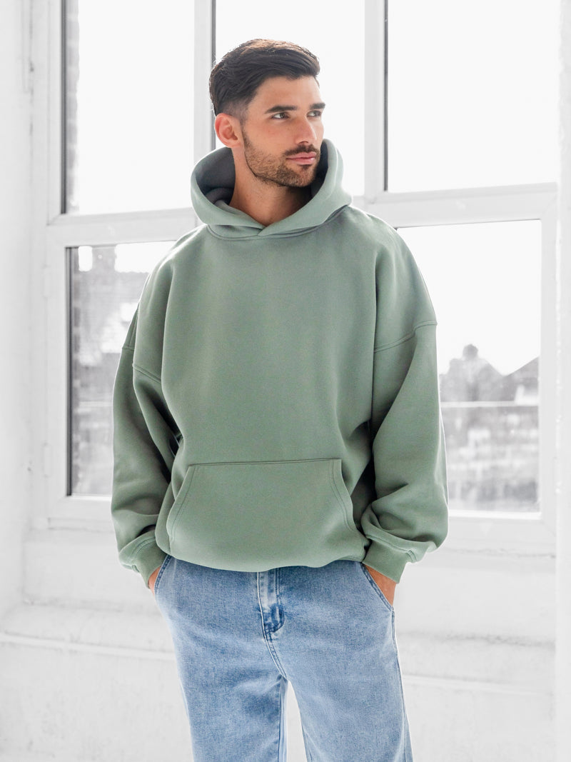 Idris Oversized Hoodie - Sage Green