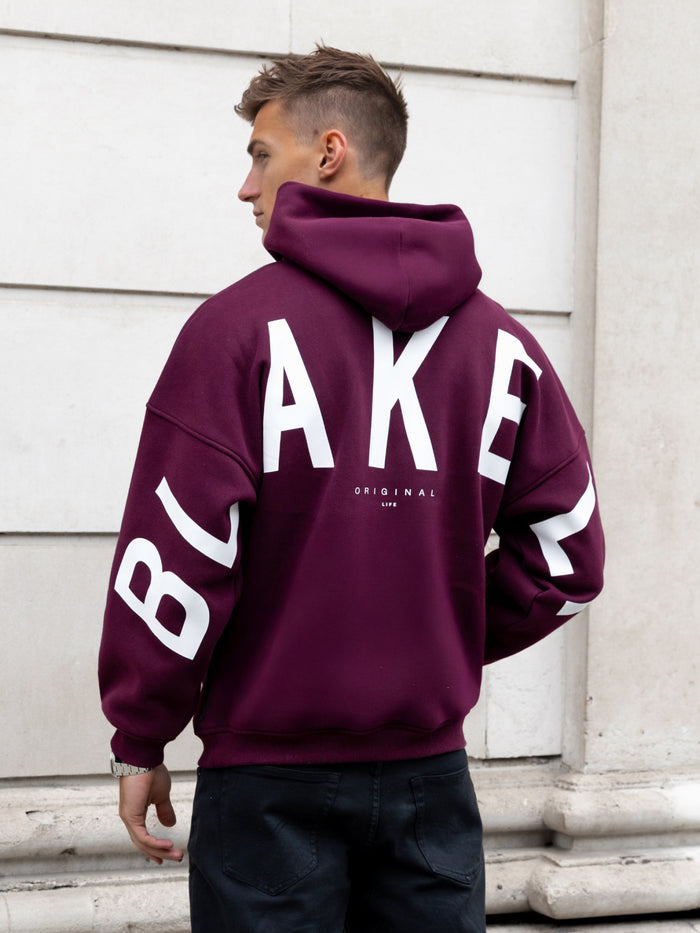 Idris Oversized Hoodie - Burgund
