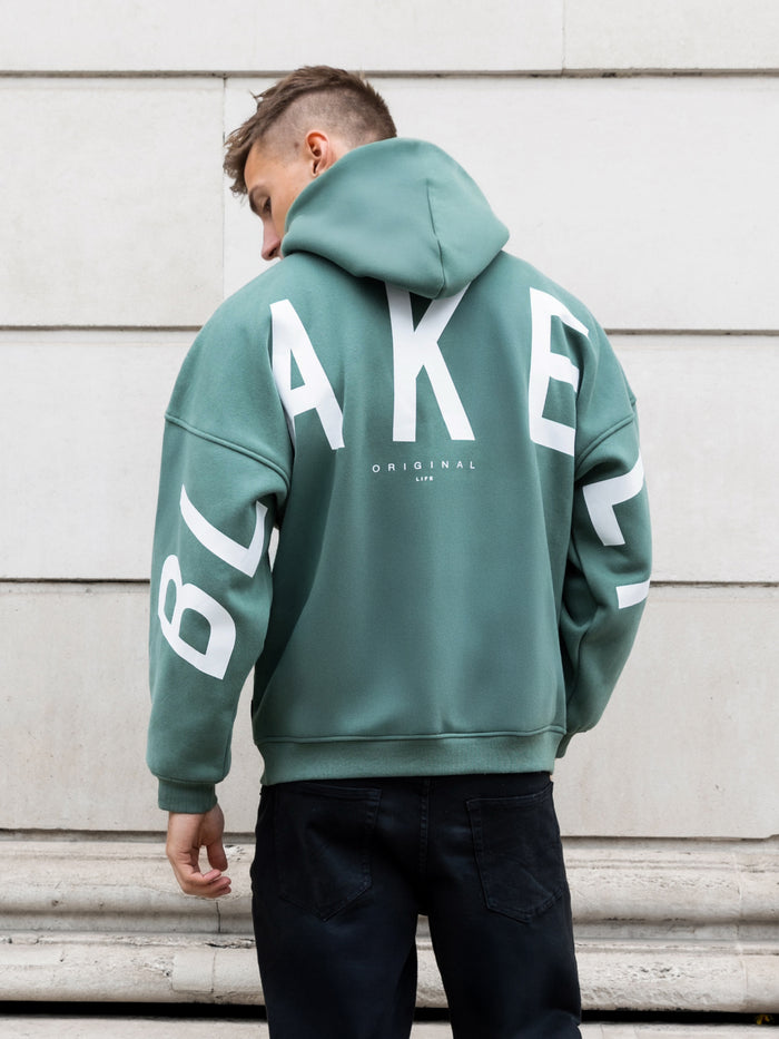 Idris Oversized Hoodie - Vintage Green