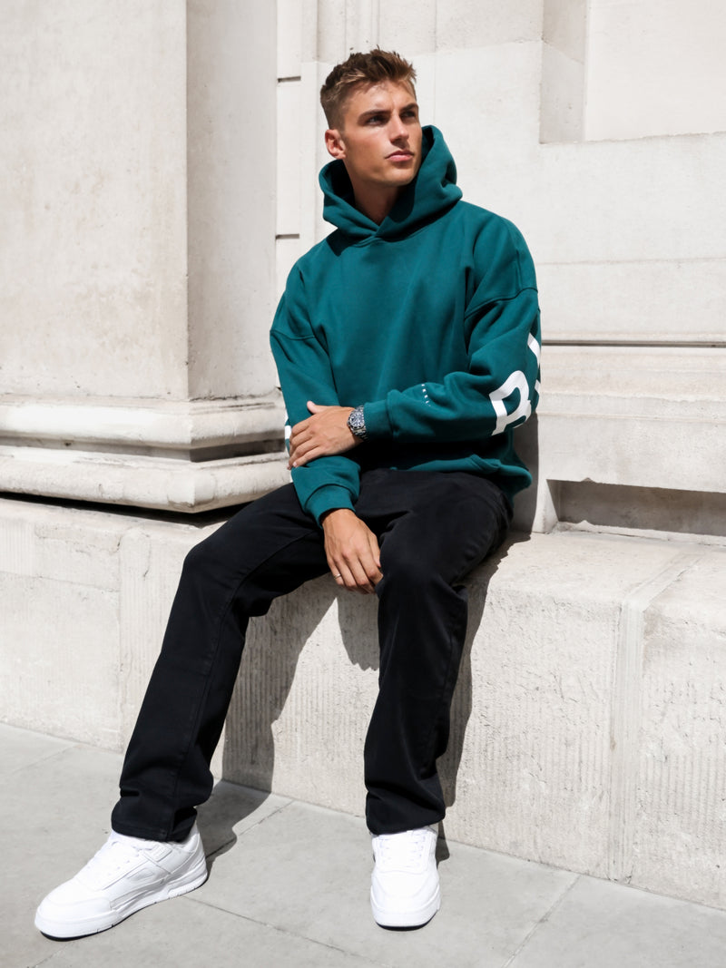 Idris Oversized Hoodie - Deep Green