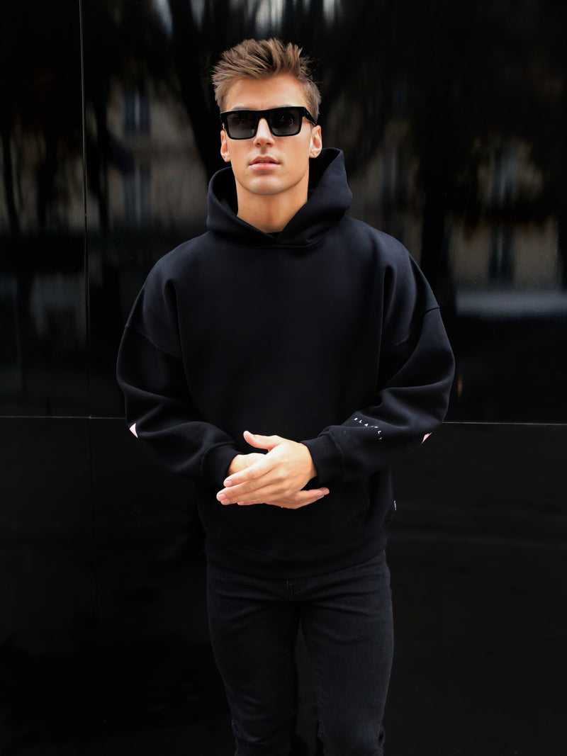 Members Idris Oversized Hoodie - Noire & Rose