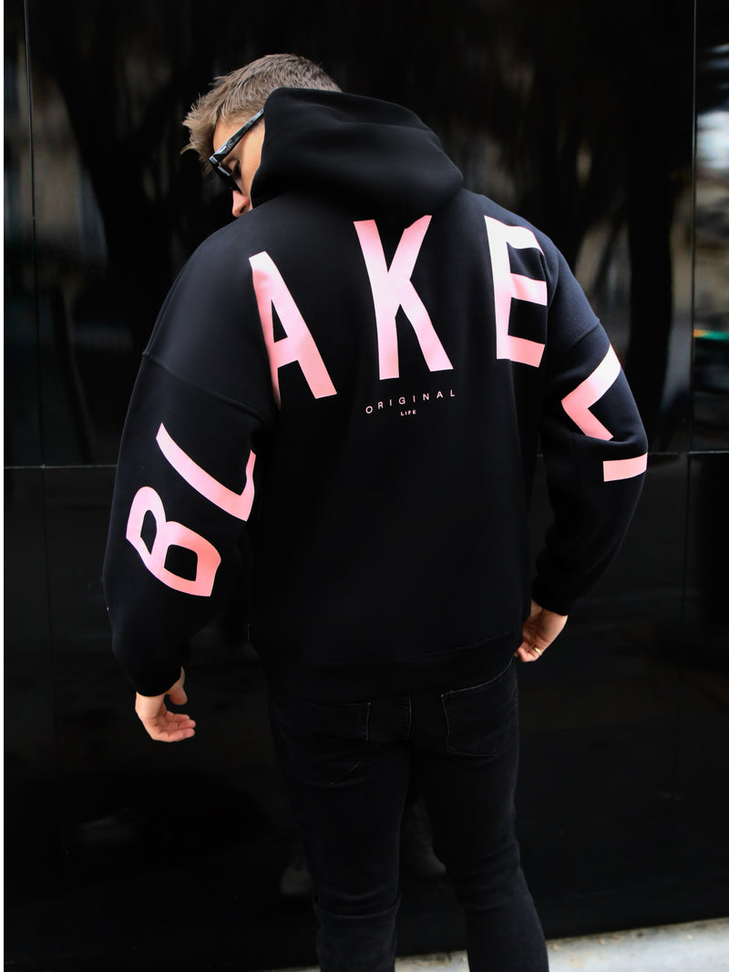 Members Idris Oversized Hoodie - Noire & Rose