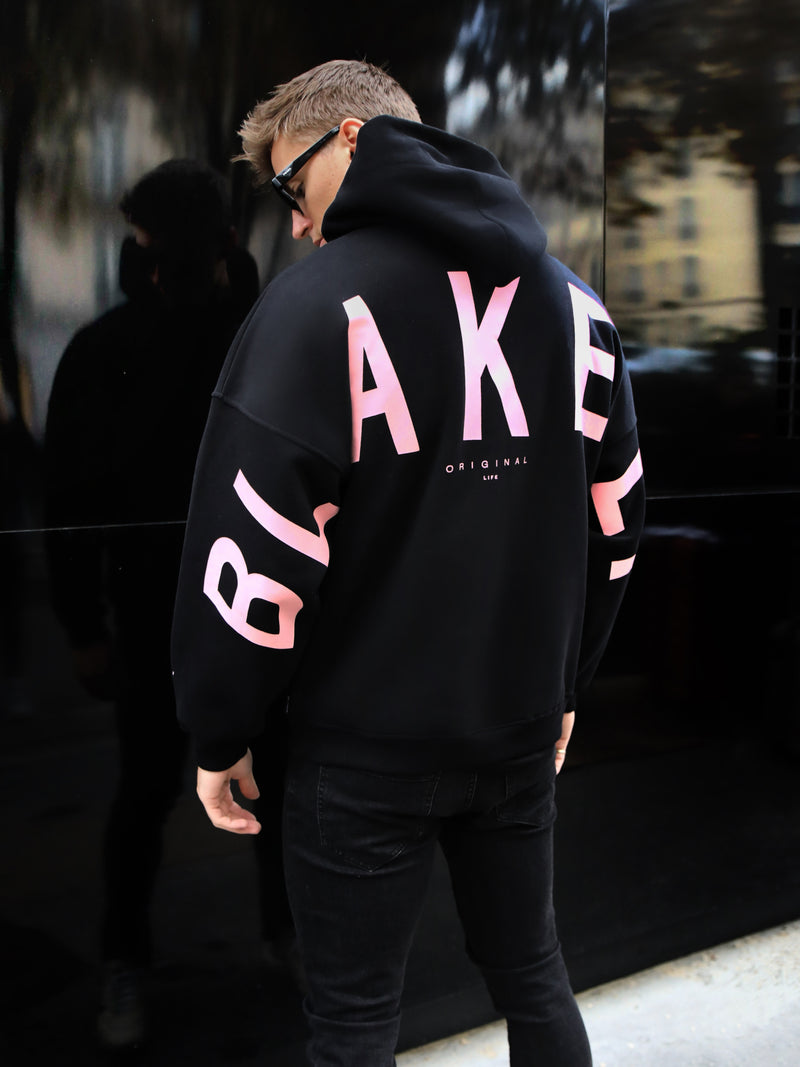 Members Idris Oversized Hoodie - Noire & Rose