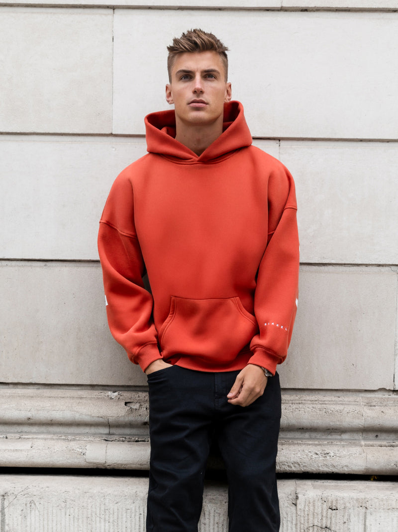 Idris Oversized Hoodie - Washed Red