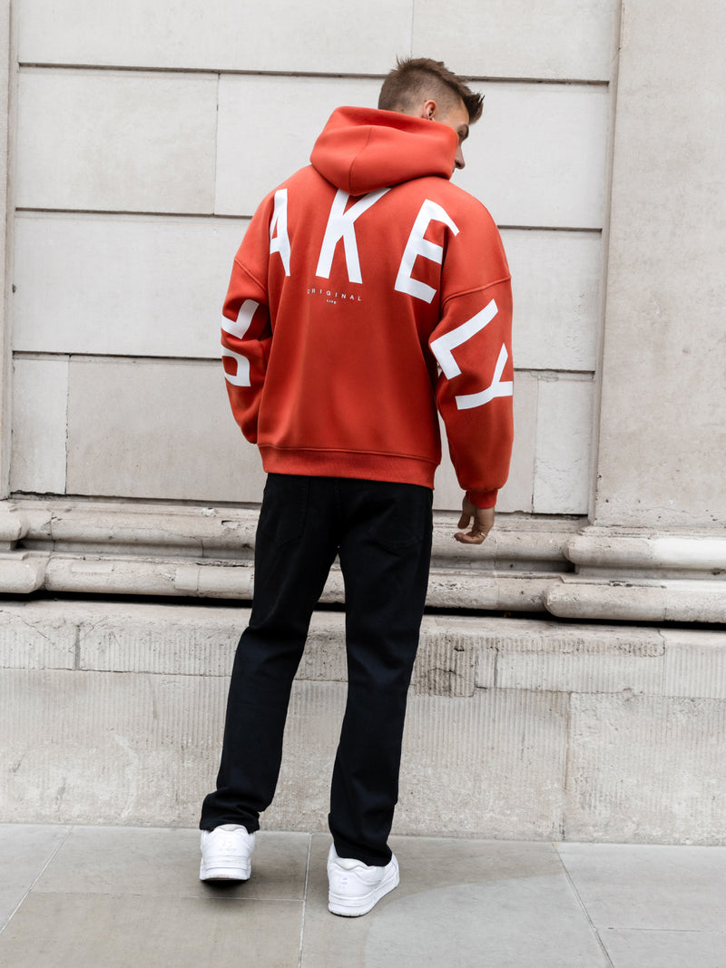 Idris Oversized Hoodie - Washed Red